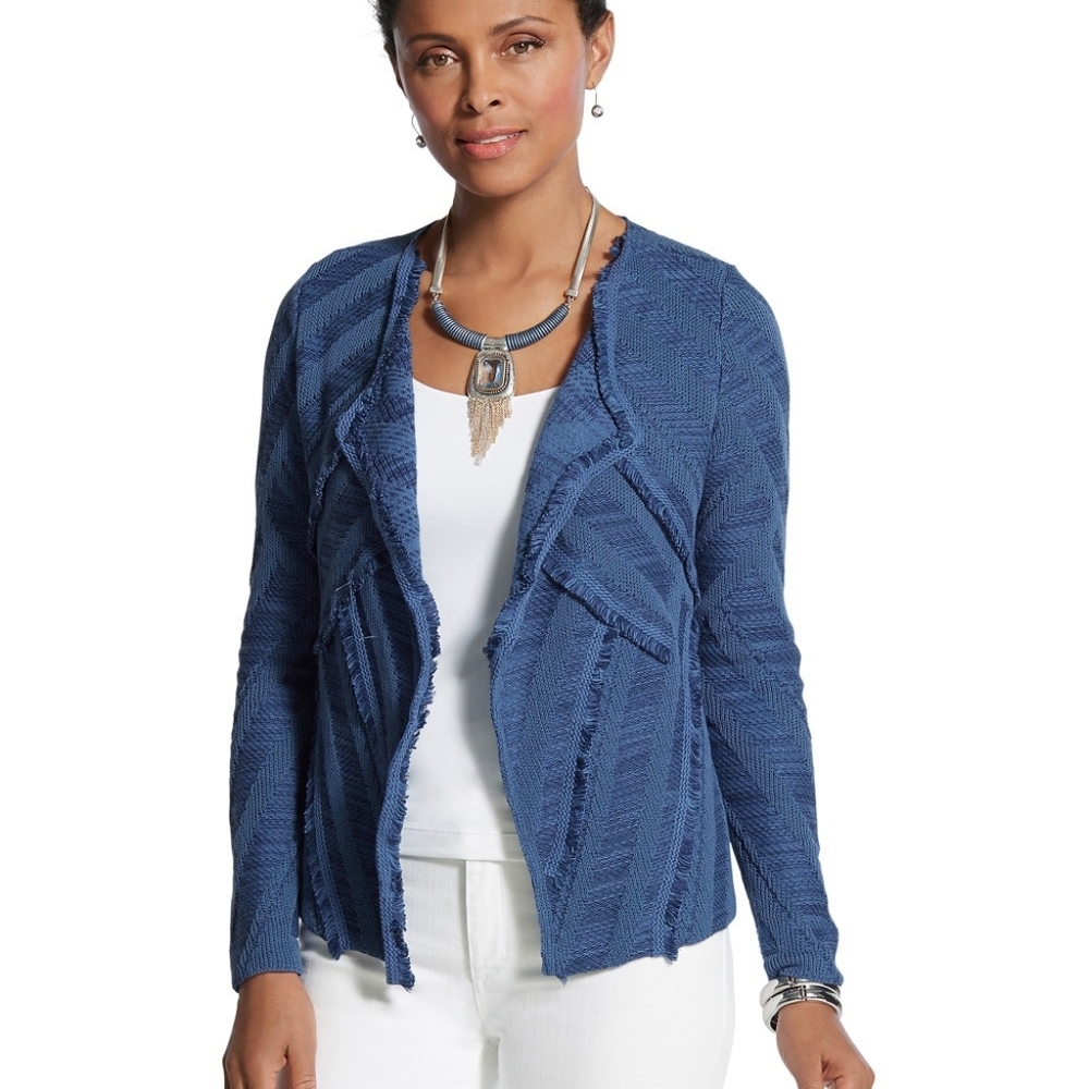 Chico's Macie Cardigan, Size 0, Blue